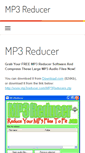 Mobile Screenshot of mp3reducer.com